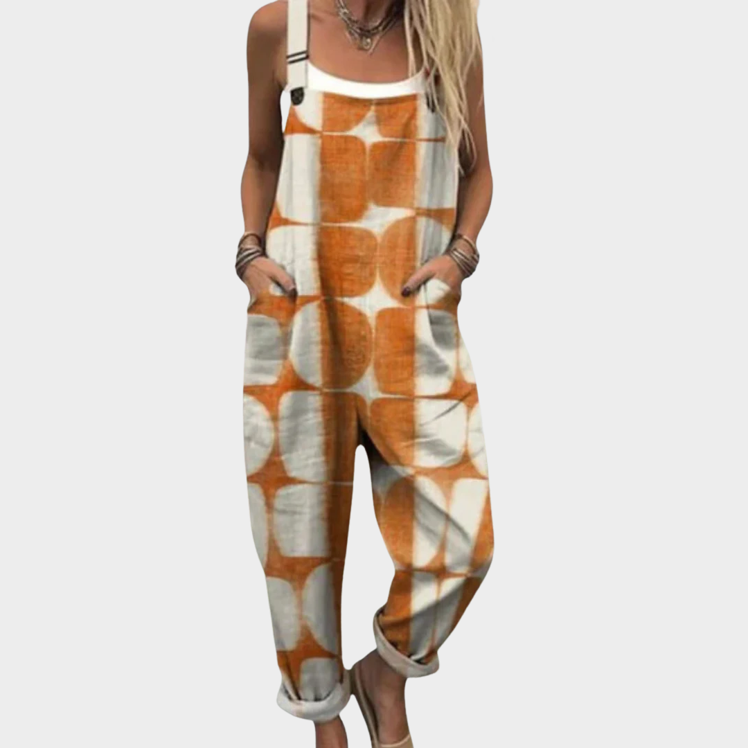 P|H - Comfortable Printed Overall Lilas