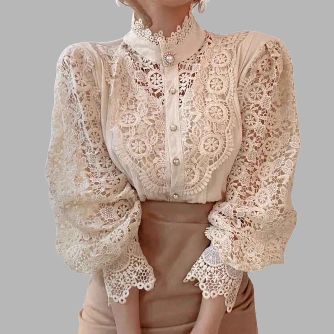 P|H - Long Sleeve Lace Detail Shirt Tove