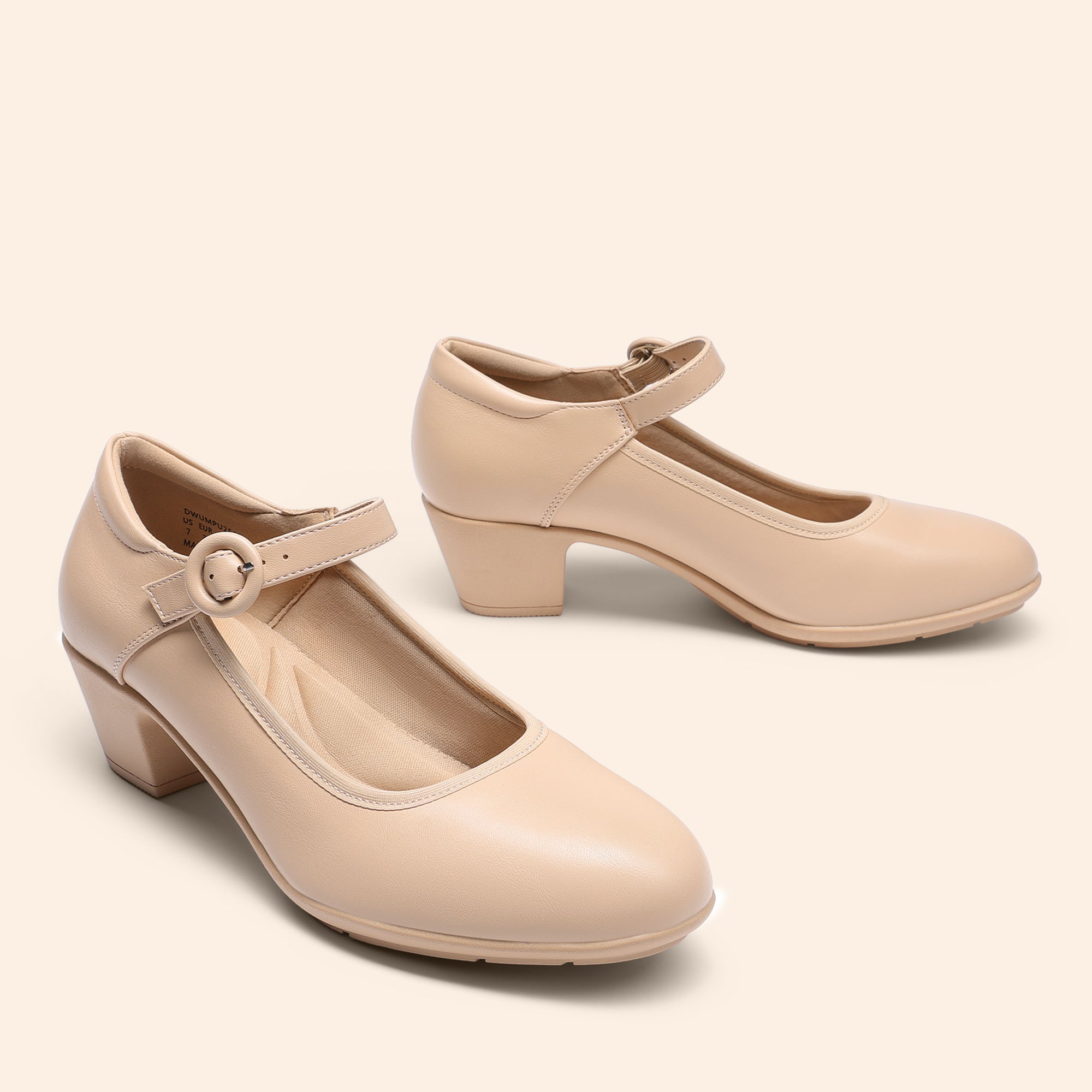 P|H - Cushioned Mary Jane Block Heels Donna