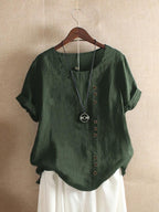 P|H - Breezy Button-Front Blouse Bianca