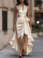 P|H - Satin Draped Dress Sabrina