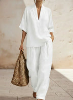P|H - Effortless Linen Two-Piece Set Lilly
