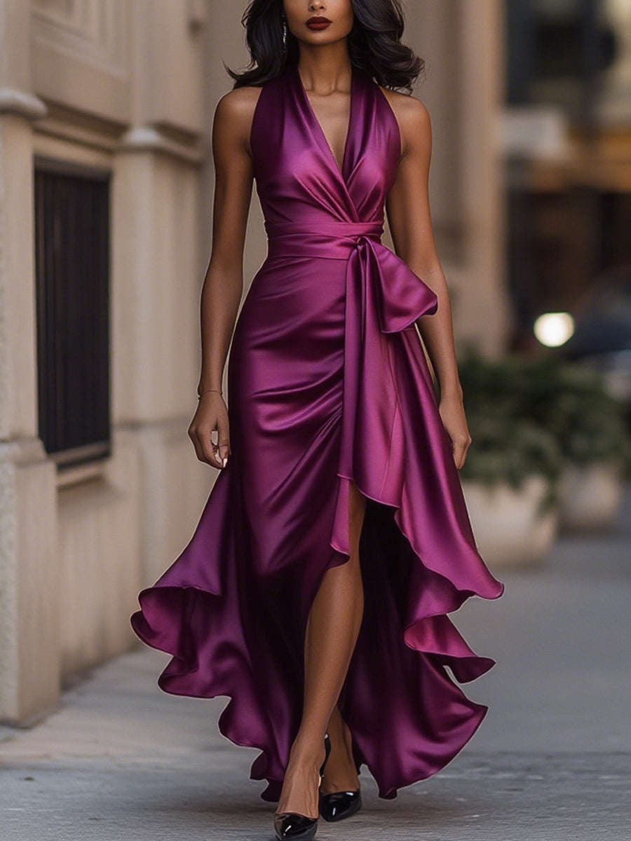 P|H - Satin Draped Dress Sabrina