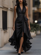 P|H - Satin Draped Dress Sabrina