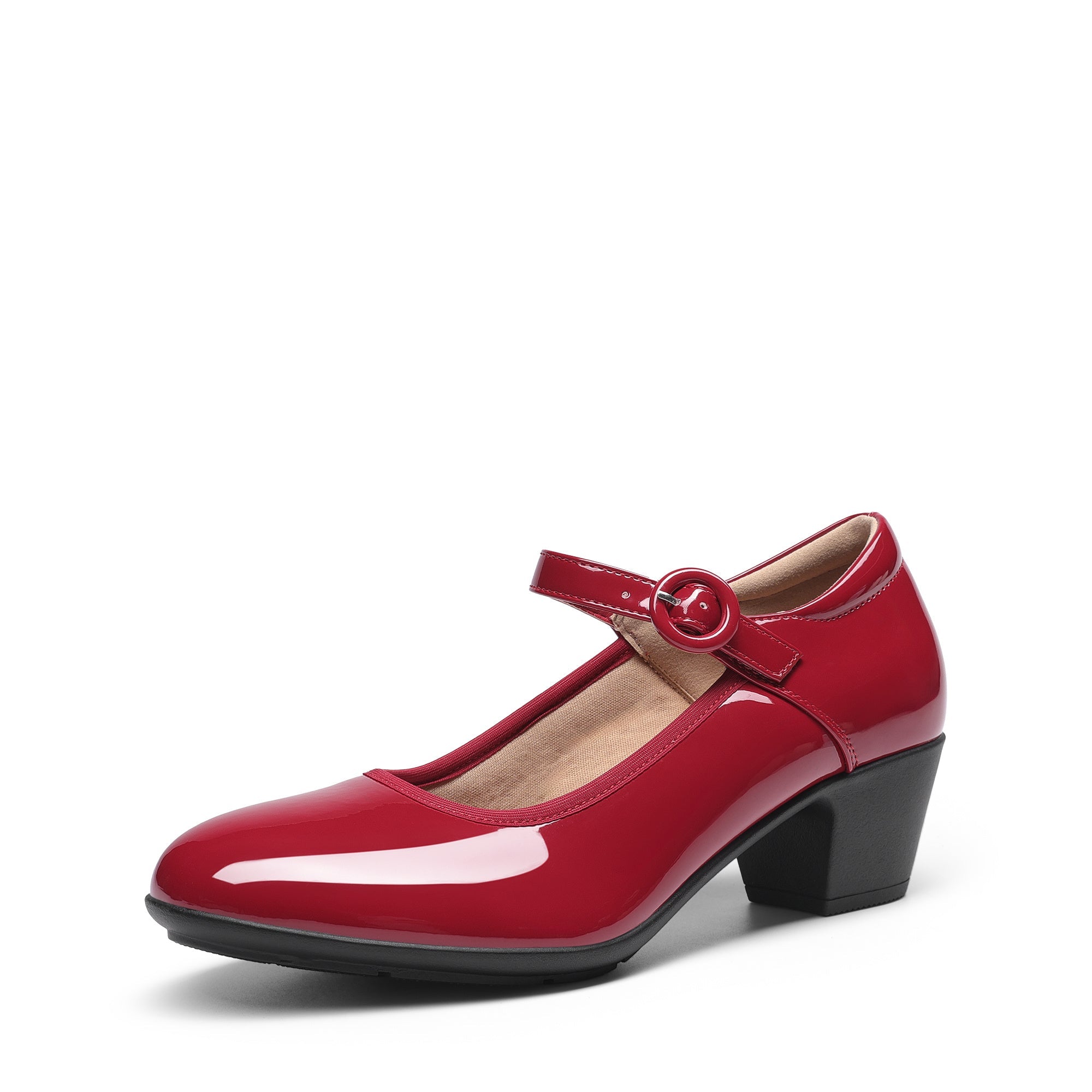 P|H - Cushioned Mary Jane Block Heels Donna