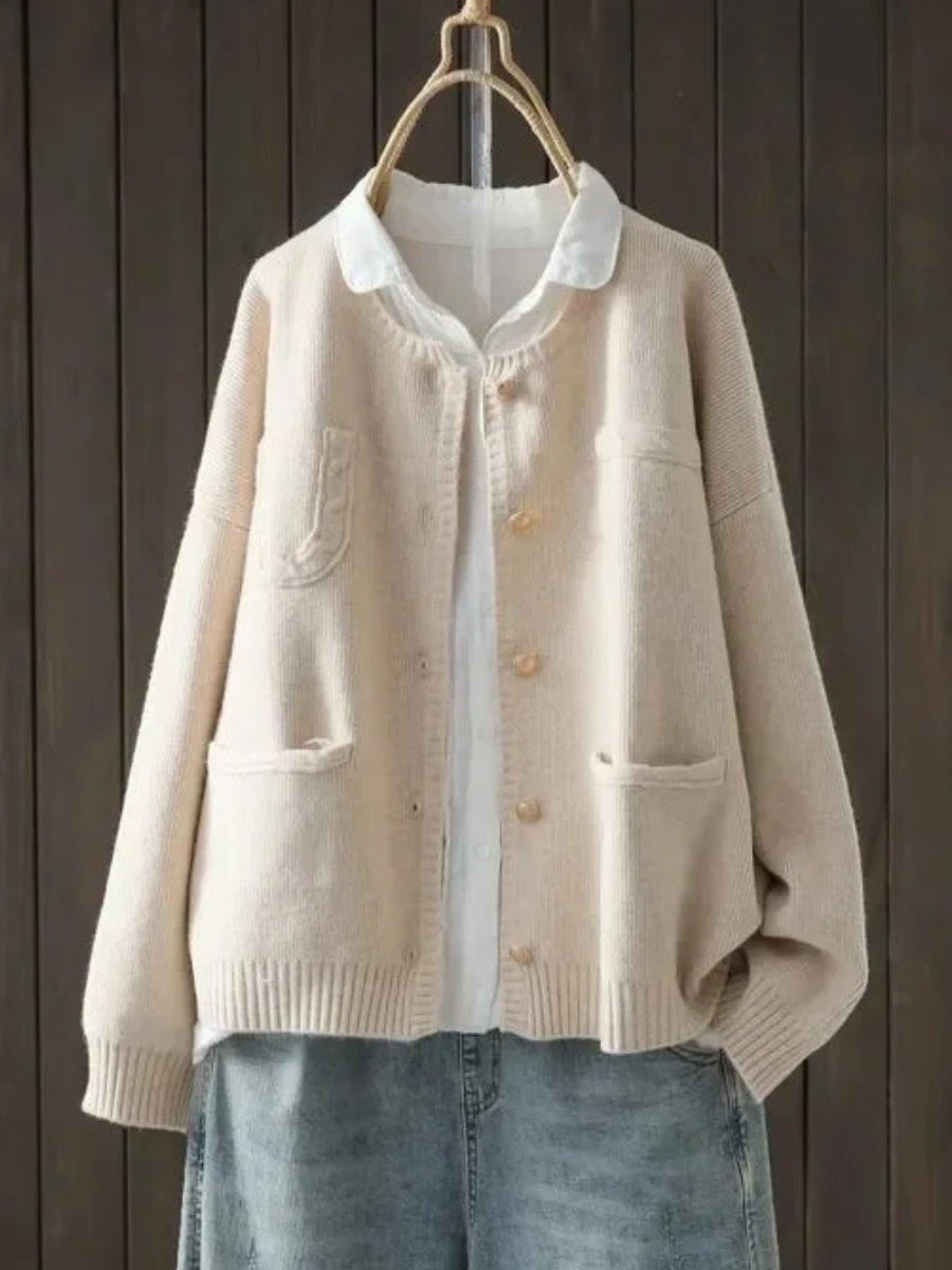 P|H - Collared Pocket Knit Cardigan Ruth