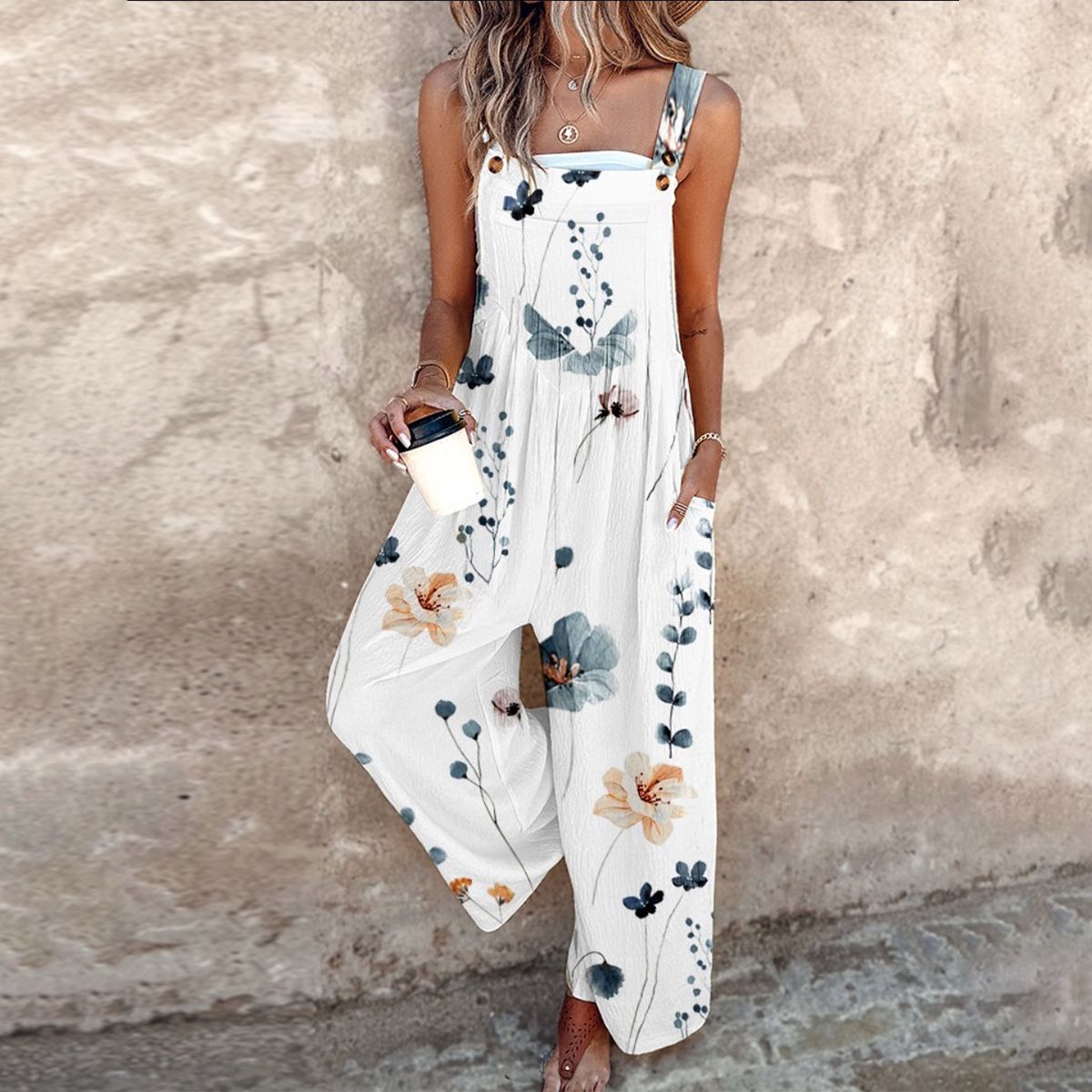 P|H - Comfortable Printed Overall Estelle