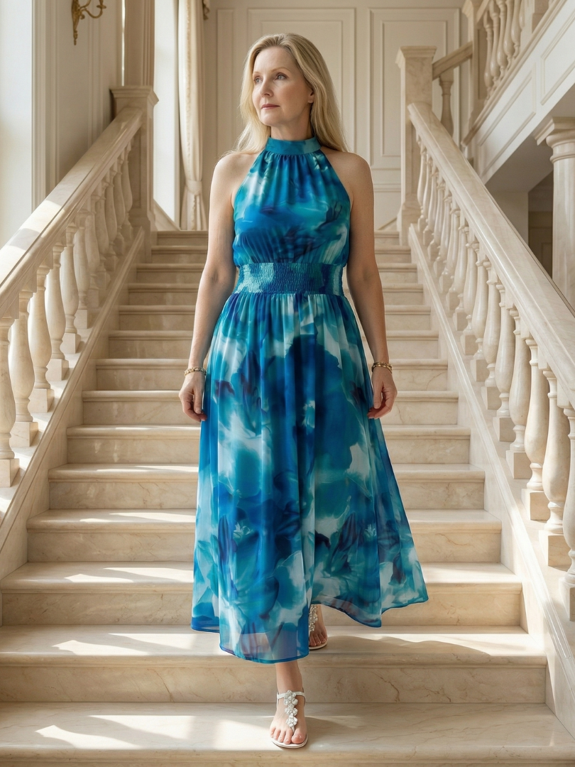 P|H - Halter Neck Midi Dress Chloe