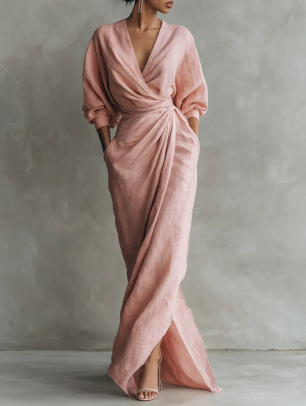 P|H - Draped Wrap Maxi Dress Linda