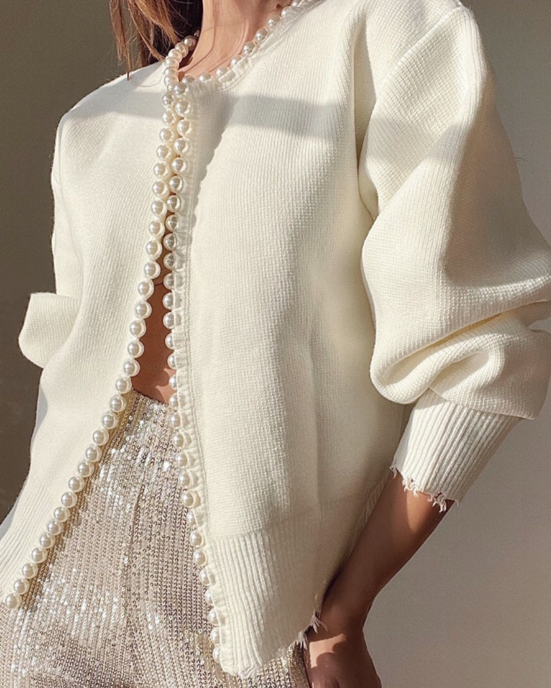 P|H - Pearl Edge Cropped Cardigan Kathleen