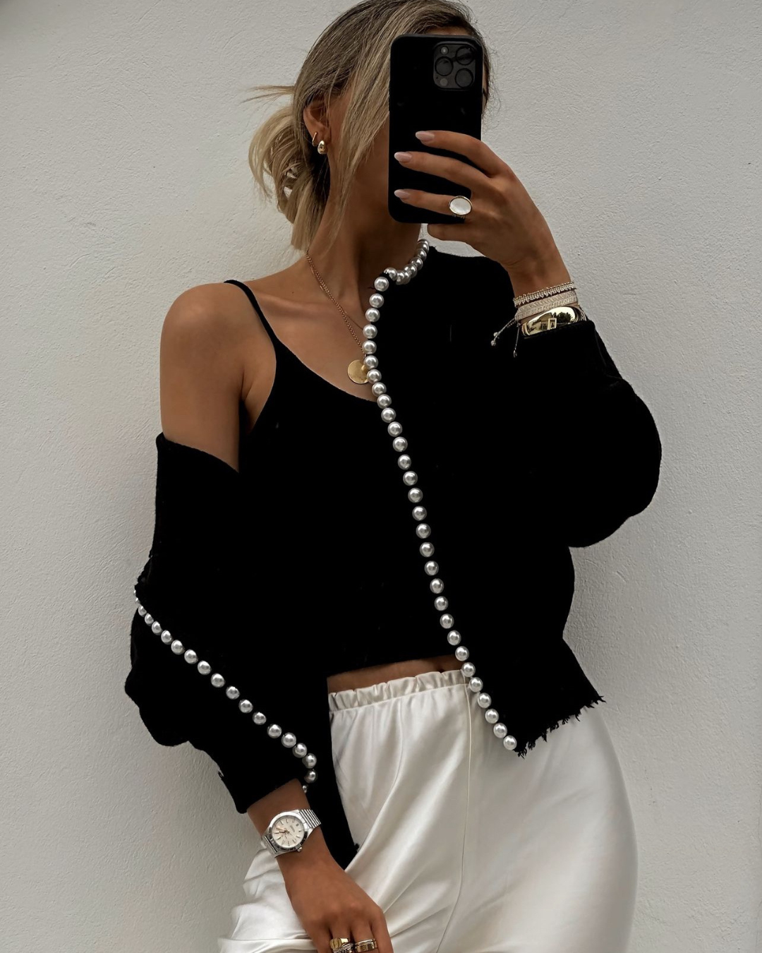 P|H - Pearl Edge Cropped Cardigan Kathleen