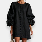 P|H - Flower Cuff Button Shirt Dress Catherine