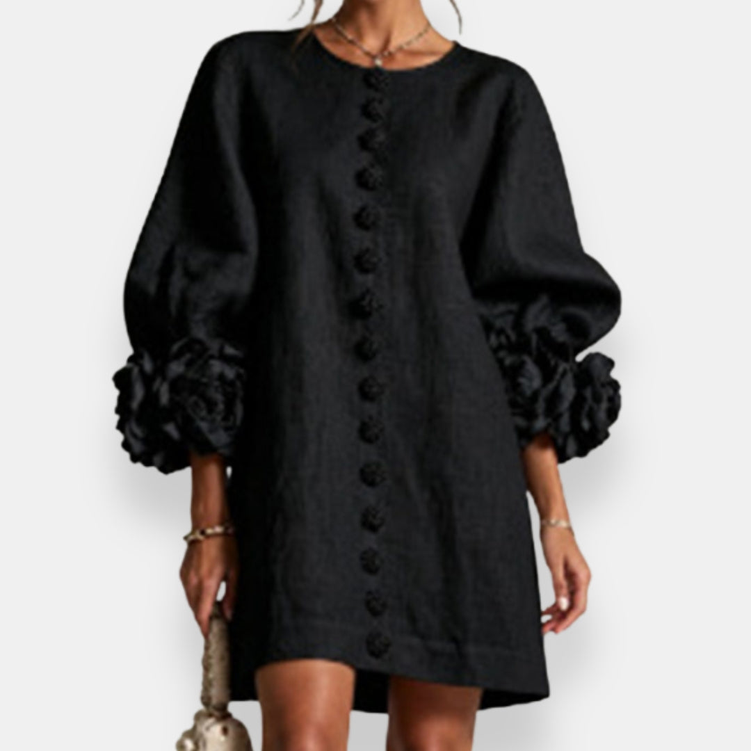 P|H - Flower Cuff Button Shirt Dress Catherine