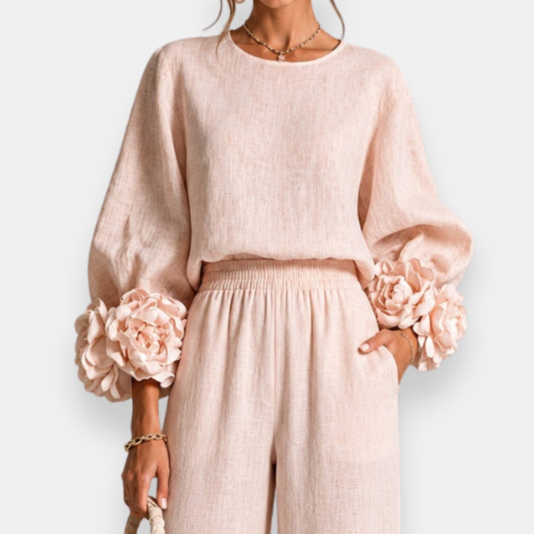 P|H - Rosette Sleeve Two Piece Set Donna