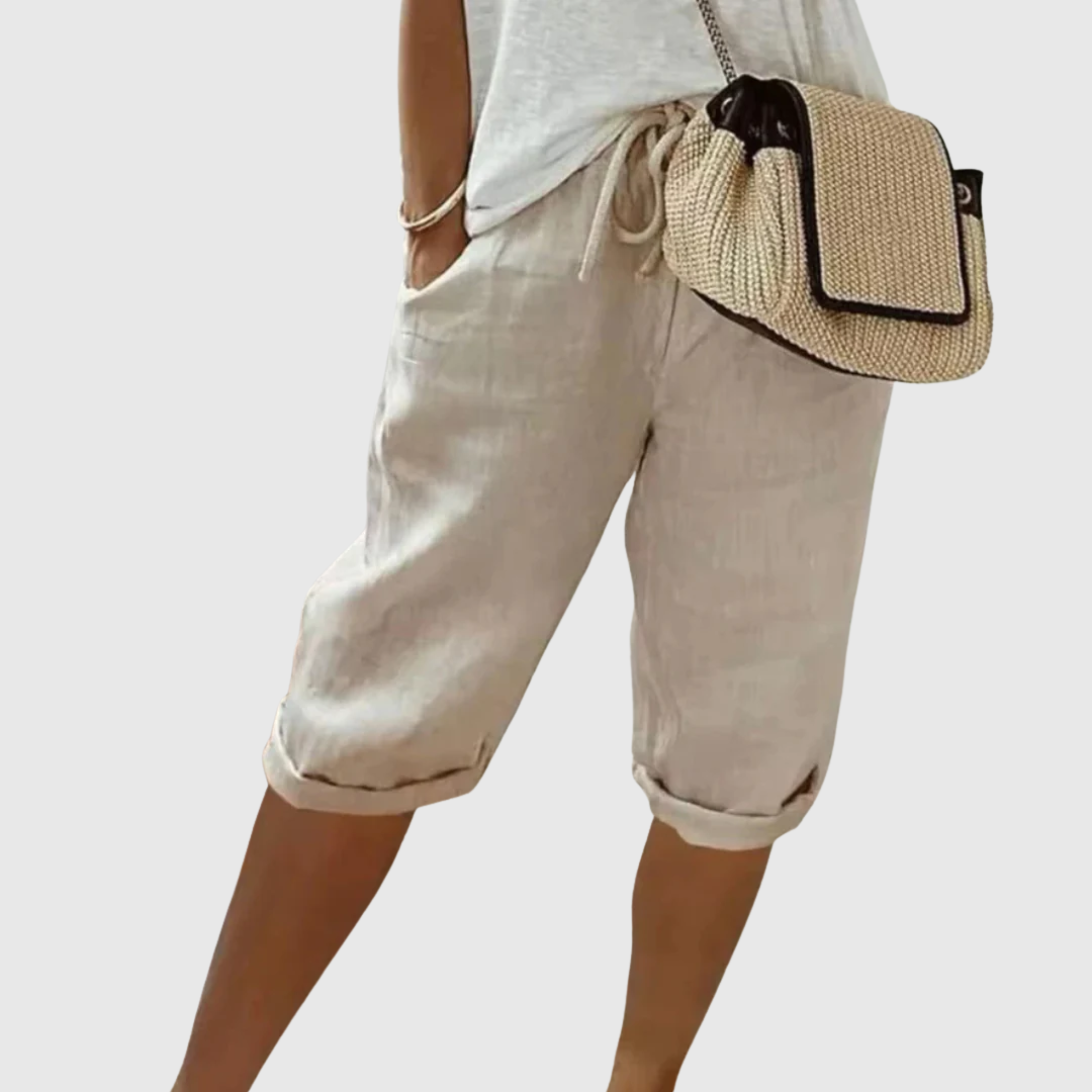 P|H - Drawstring Capri Shorts Camille