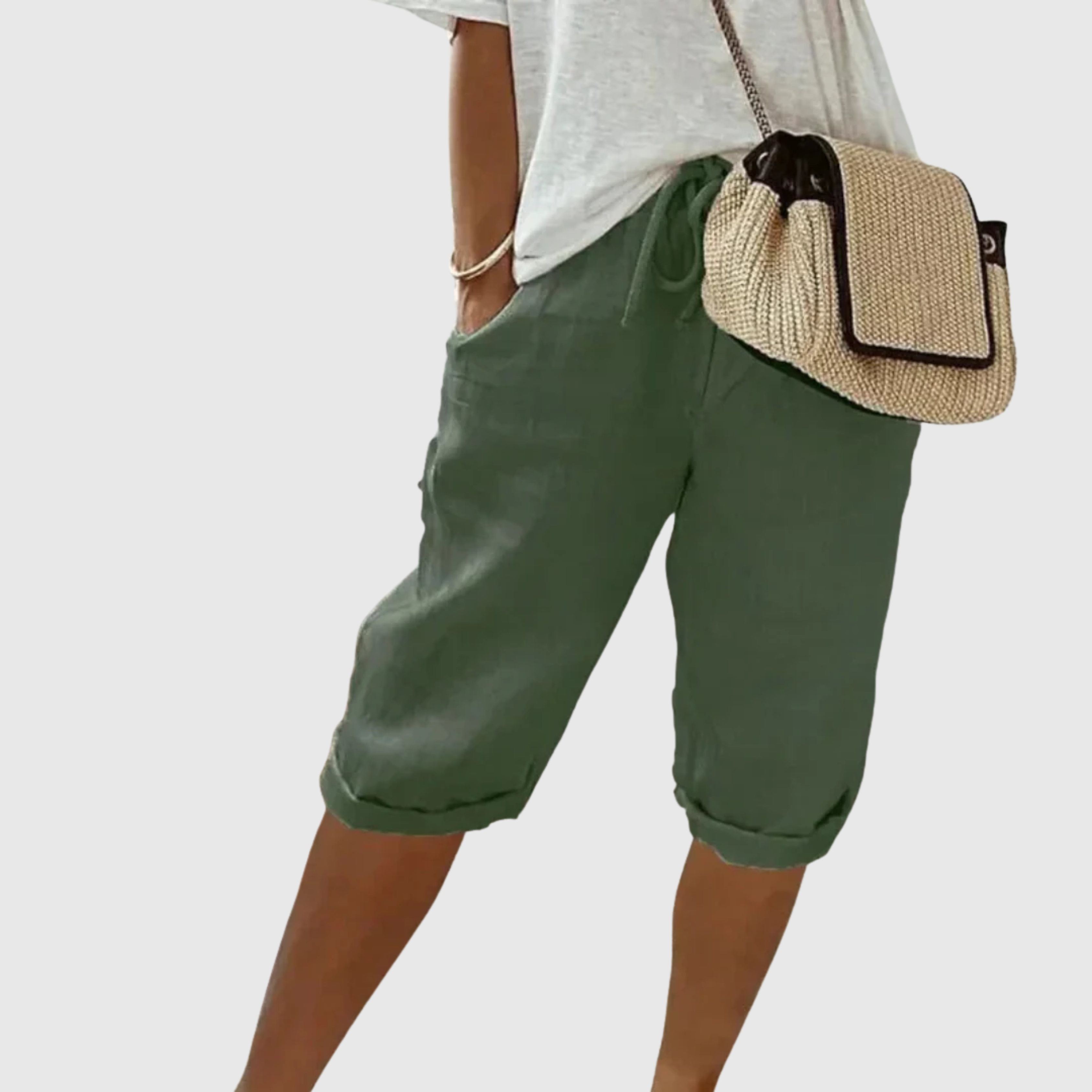 P|H - Drawstring Capri Shorts Camille