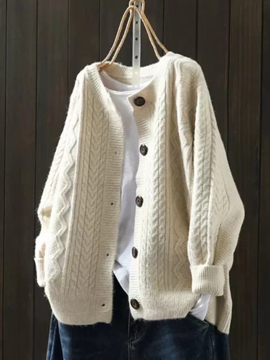 P|H - Cable Knit Button Cardigan Catherine