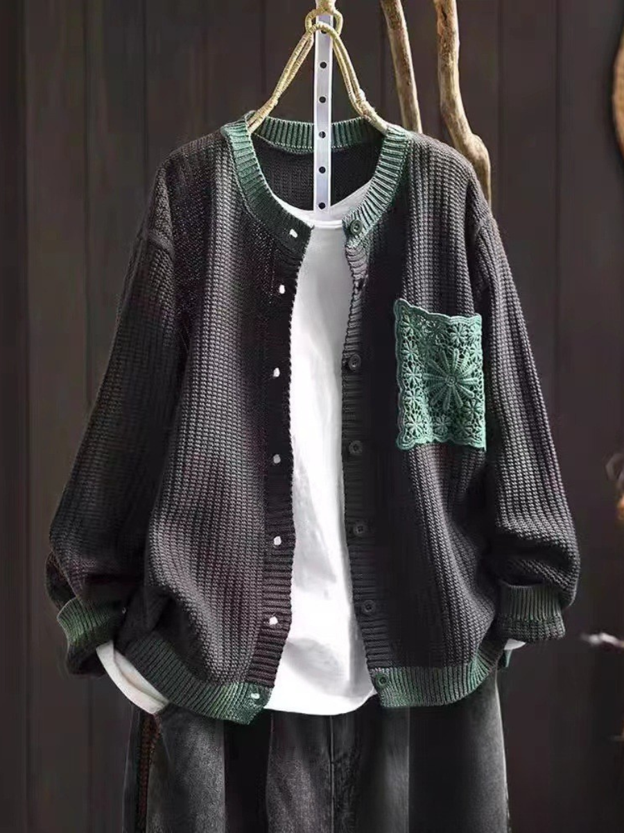 P|H - Lace Pocket Waffle Cardigan Evelyn