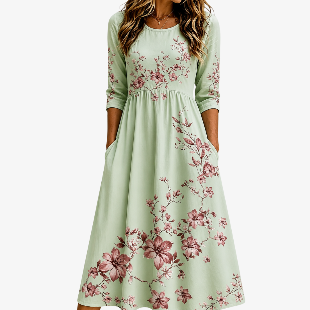 P|H - Mint Blossom Midi Dress Kathleen