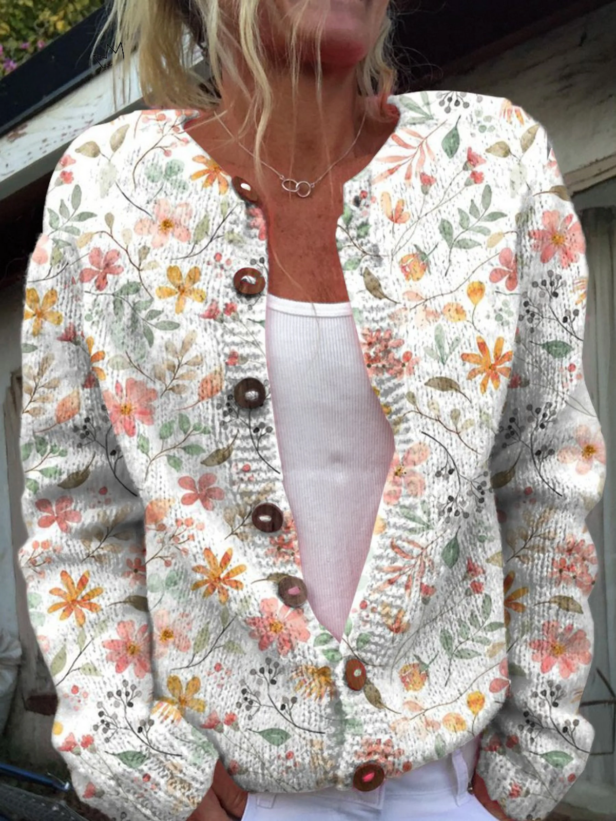 P|H - Scattered Floral Knit Cardigan Dorothy
