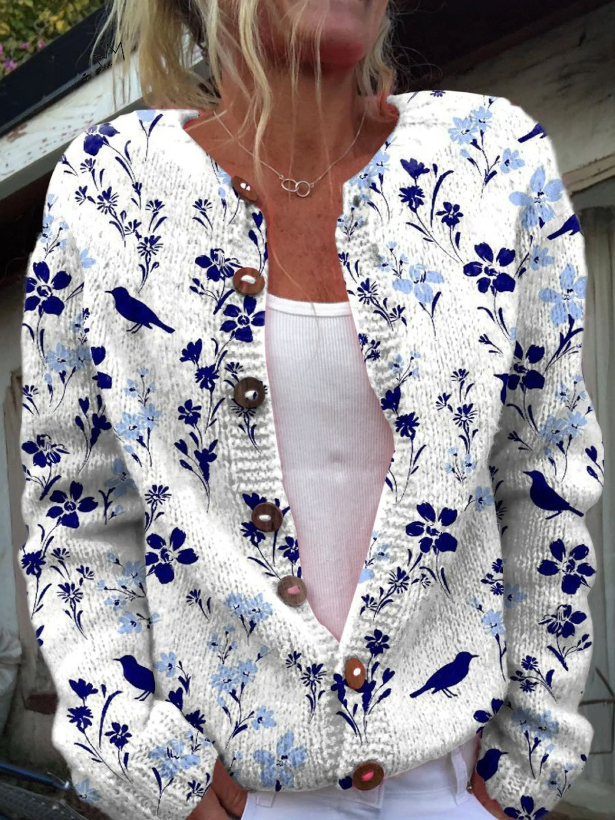 P|H - Bluebird Floral Knit Cardigan Marilyn