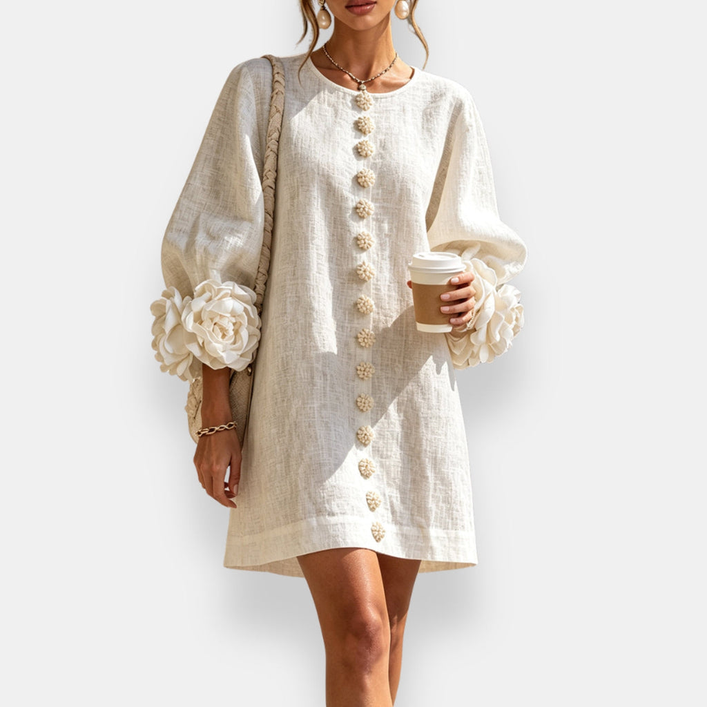 P|H - Flower Cuff Button Shirt Dress Catherine