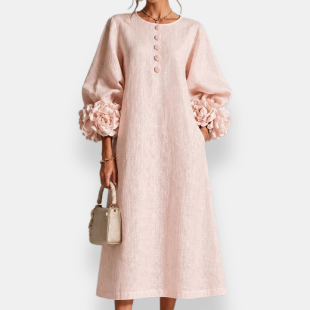 P|H - Rosette Cuff Midi Dress Grace