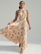 P|H - Floral Halter Midi Dress Emma