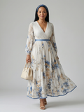 P|H - Pleated Wrap Midi Dress Victoria