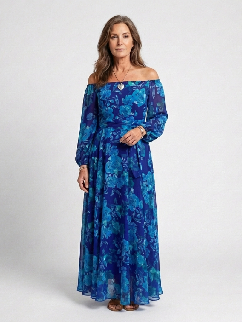 P|H - Off-Shoulder Floral Maxi Dress Aspen