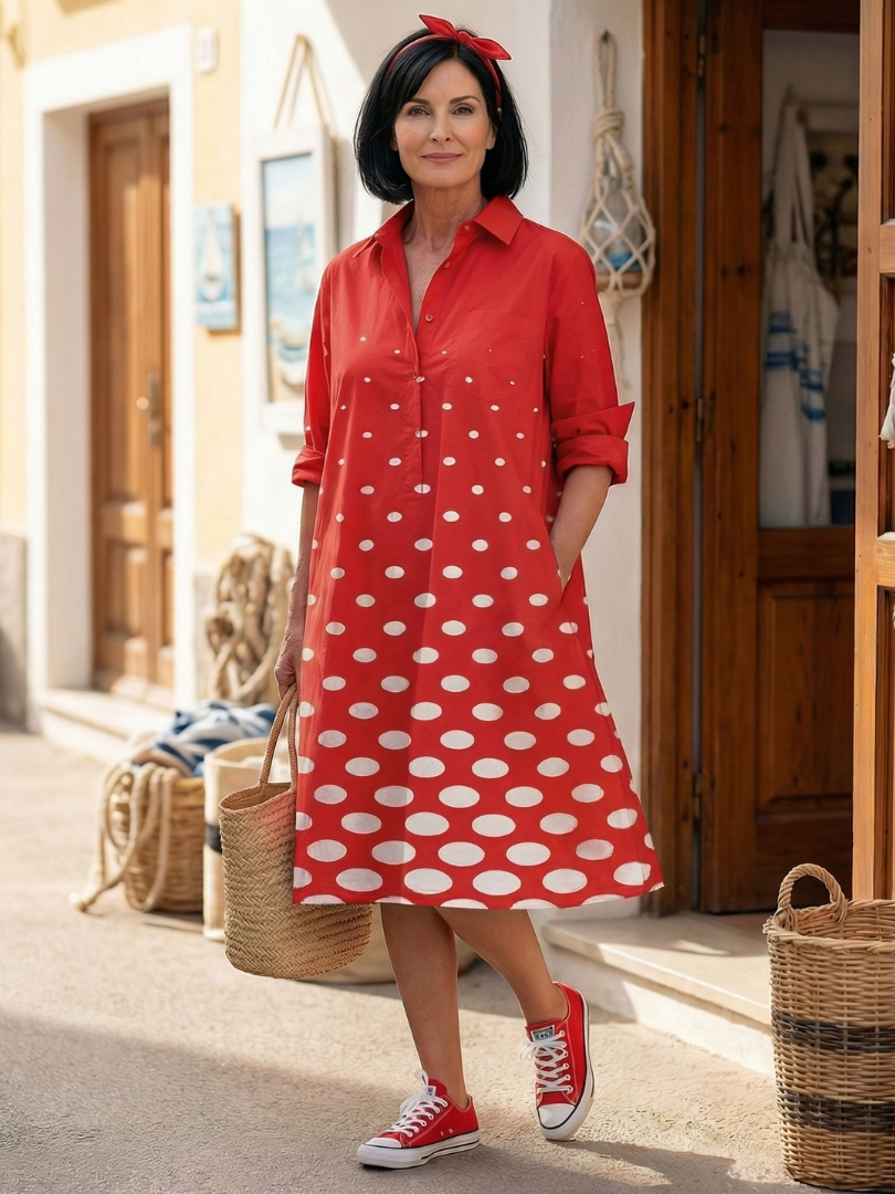 P|H - Luminous Polka Dot Dress Wrenley