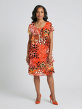 P|H - Scattered Print Knee-Length Dress Evania