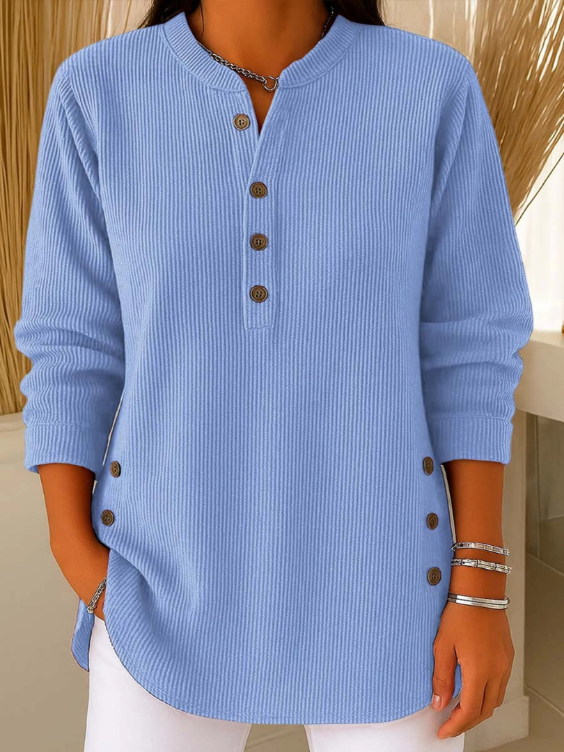 P|H - Ribbed Button Henley Tunic Carol
