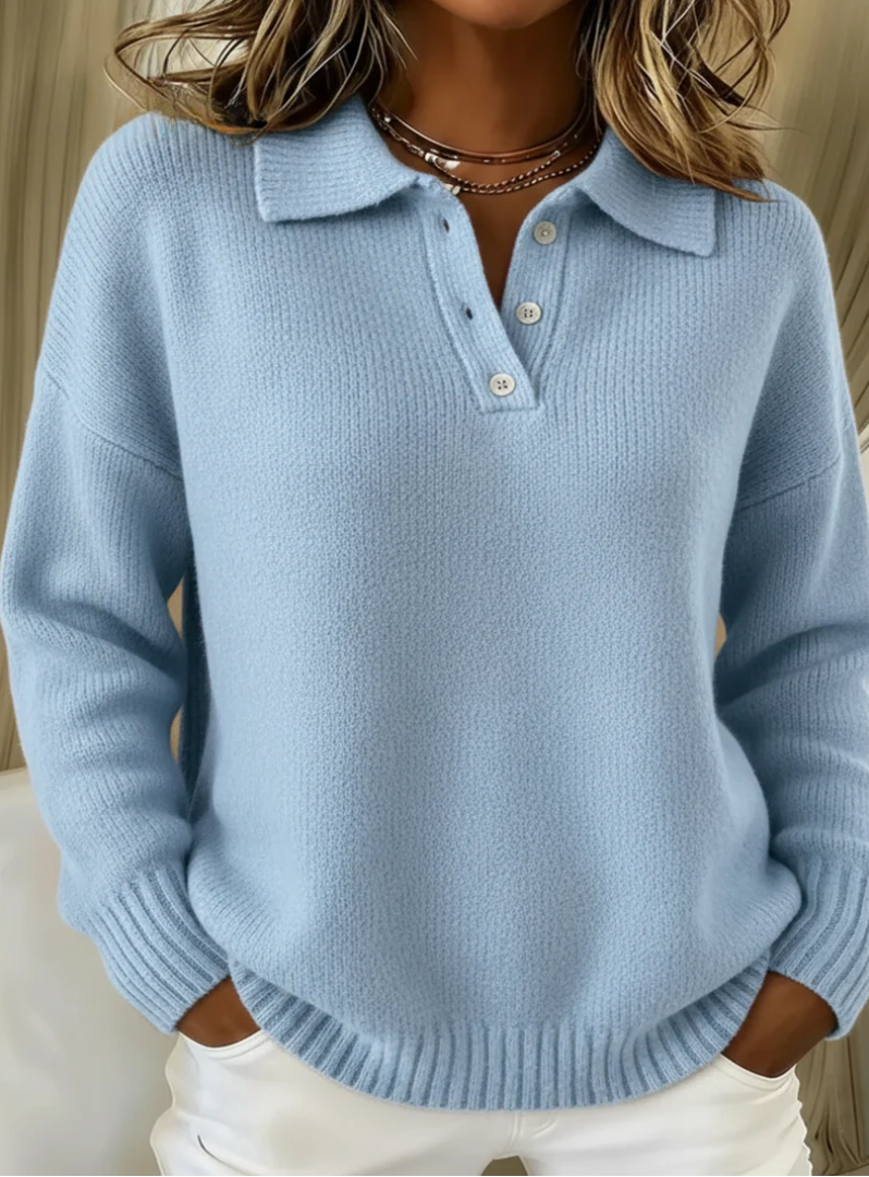 P|H - Soft Polo Collar Sweater Pamela