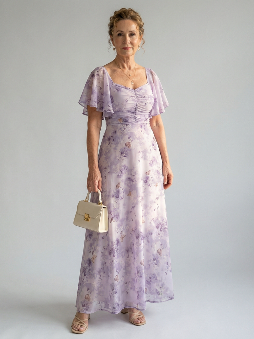 P|H - Flutter Sleeve Midi Dress Audrey