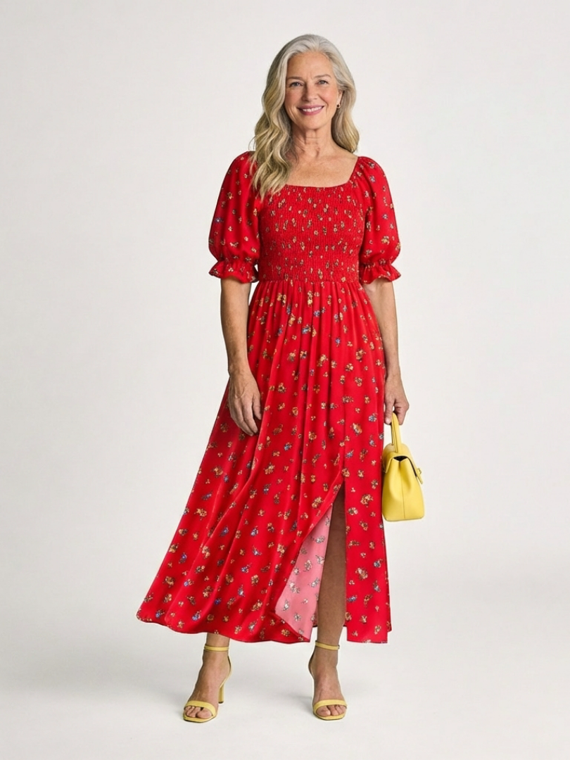 P|H - Puff Sleeve Midi Dress Delphine