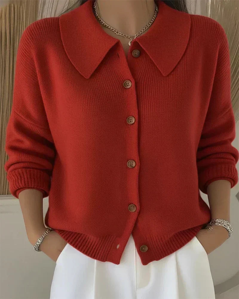 P|H - Point Collar Button Cardigan Cynthia