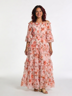 P|H - Floral Ruffle V-Neck Maxi Dress Rosalie