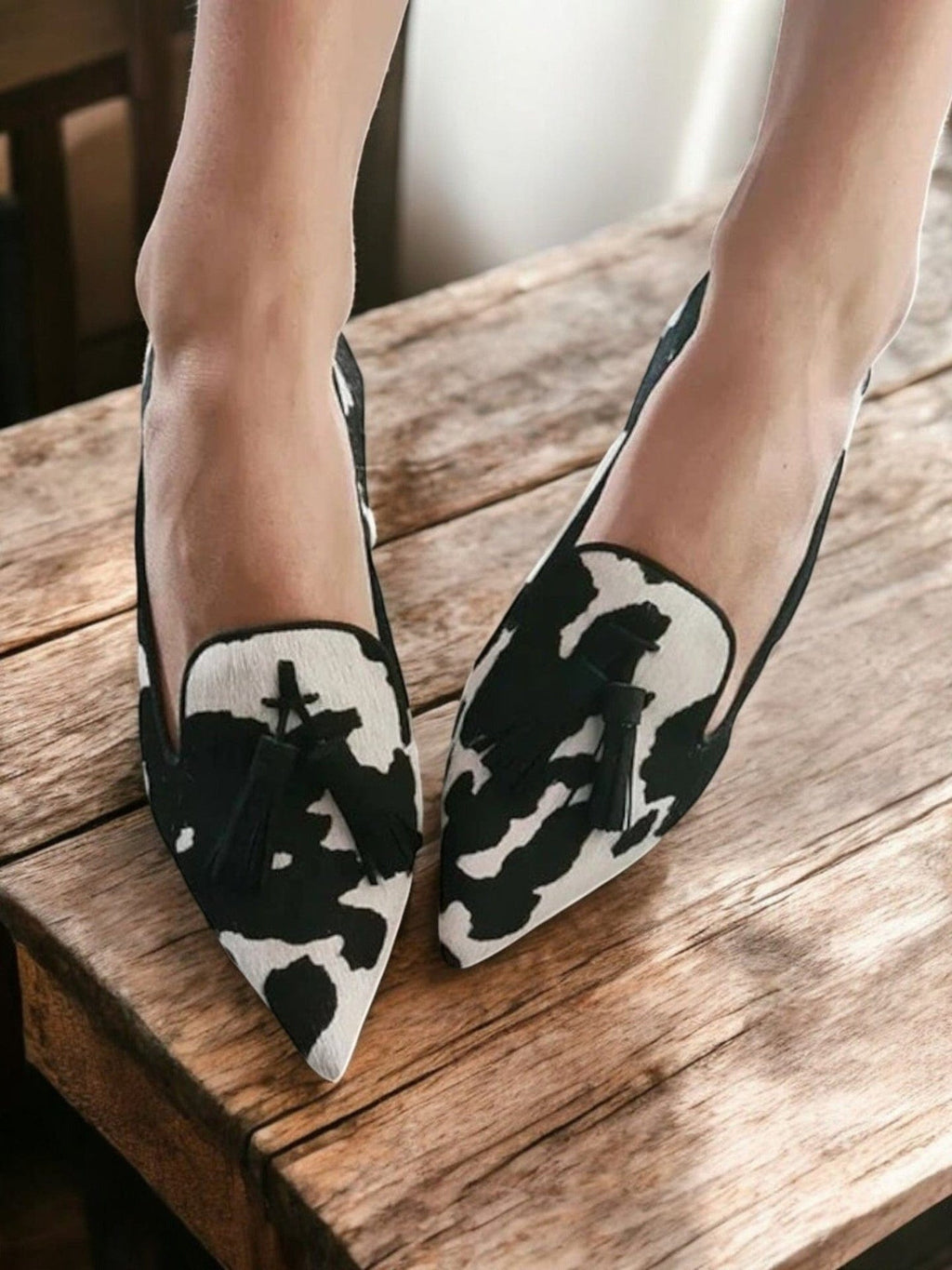 P|H - Pointed Animal-Print Loafers Cynthia