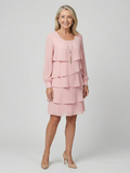 P|H - Layered Knee-Length Dress Lila