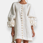 P|H - Flower Cuff Button Shirt Dress Catherine