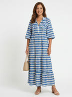 P|H - Diamond Print Midi Dress Elodie