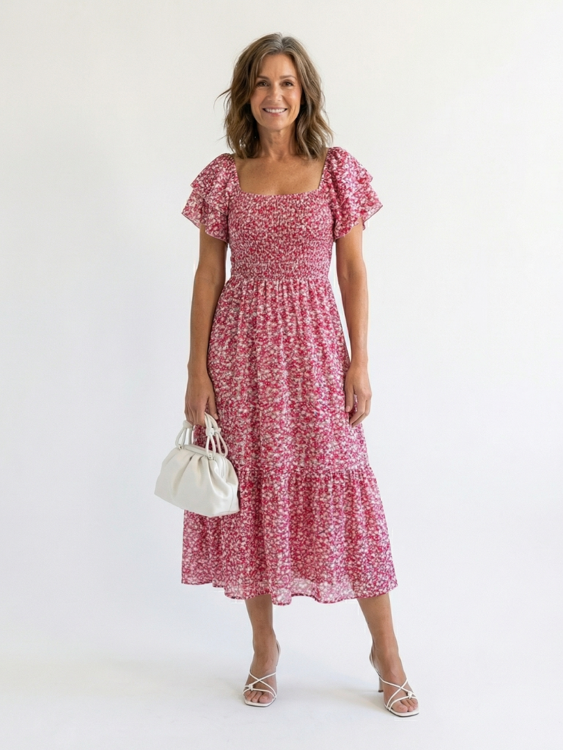 P|H - Off-Shoulder Floral Midi Dress Odette