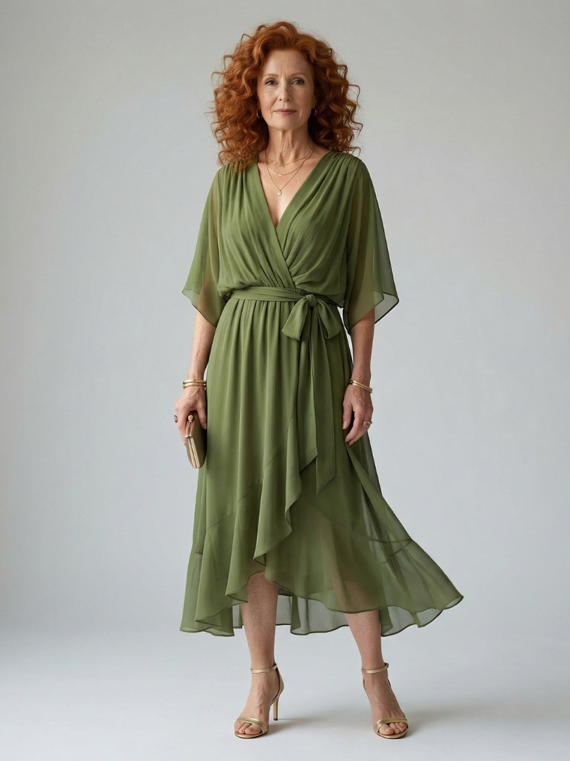 P|H - Draped Midi Dress Taylor