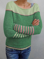 P|H - Colorblock Boat Neck Sweater Pamela