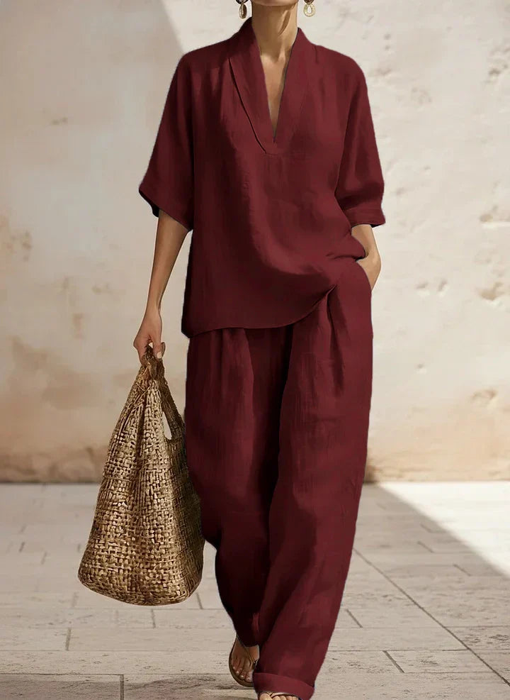 P|H - Effortless Linen Two-Piece Set Lilly