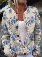 P|H - Blue Blossom Knit Cardigan Sandra
