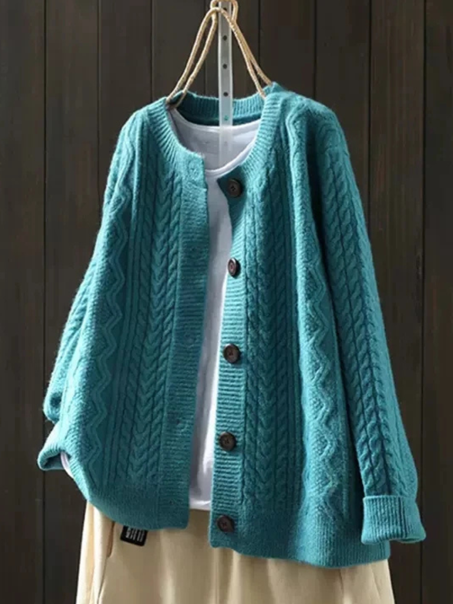 P|H - Cable Knit Button Cardigan Catherine