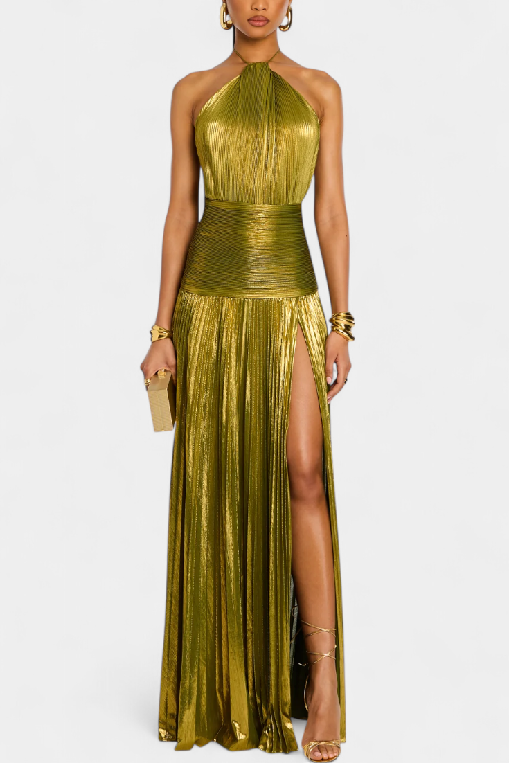 P|H - Golden Maxi Dress Dorée