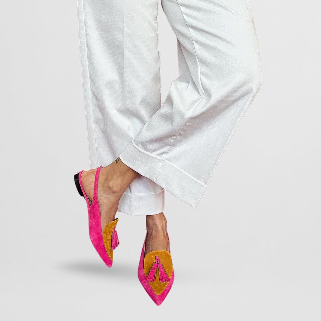 P|H - Fringed Ankle-Strap Ballet Flats Evelyn